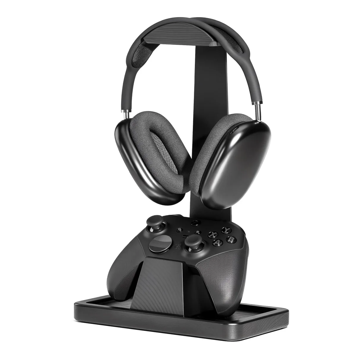 UPERGO VD-4B Solid Wood Headphone Stand with Controller Holder — product photo