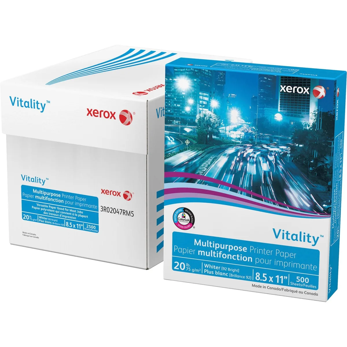 XEROX Xerox 3R02047PL Vitality Multipurpose Paper Letter 24 lb 92 Brightness — product photo