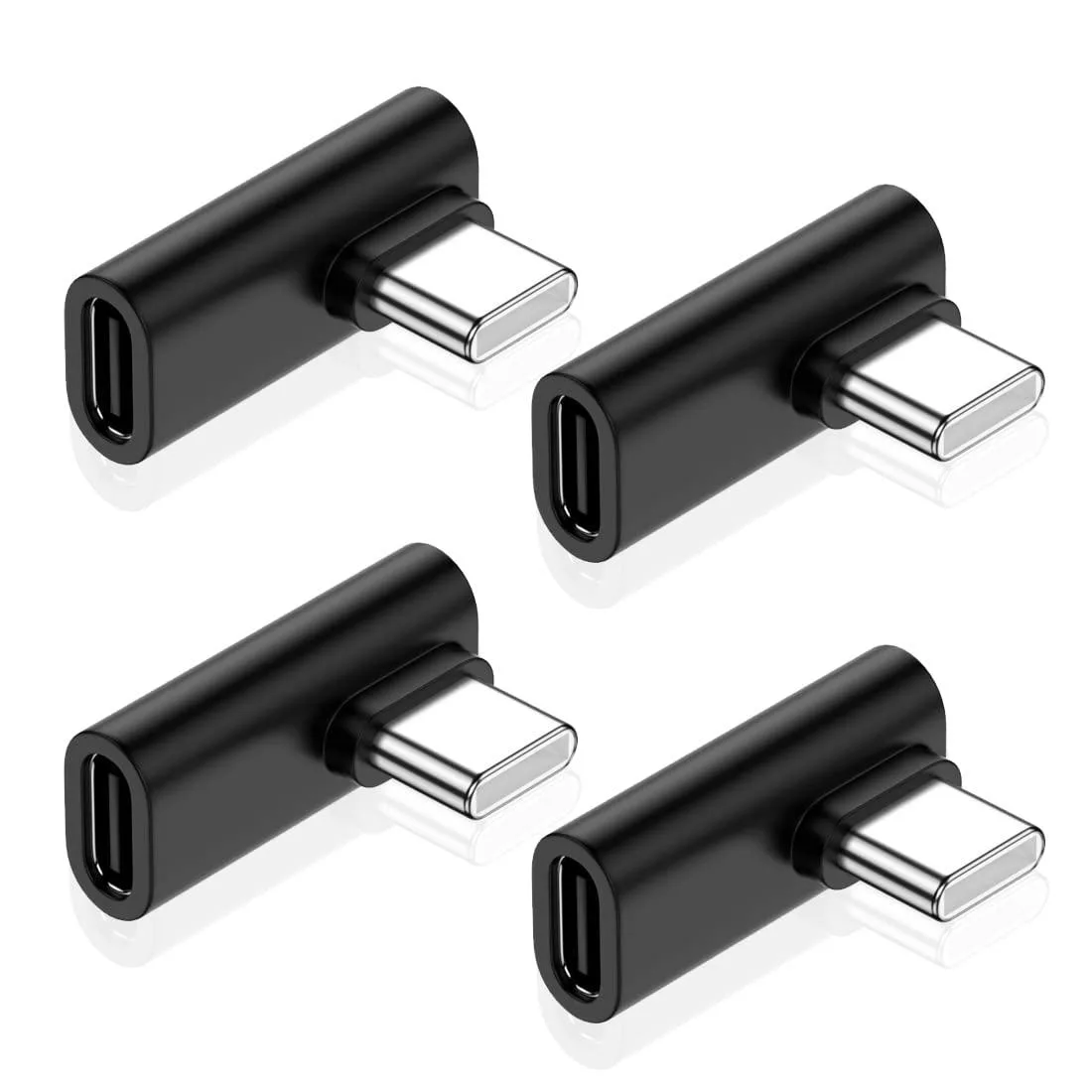  JOMIHONEY C-C90 USB-C right-angle adapter 90° 10 Gbps 100W 4 pack — product photo