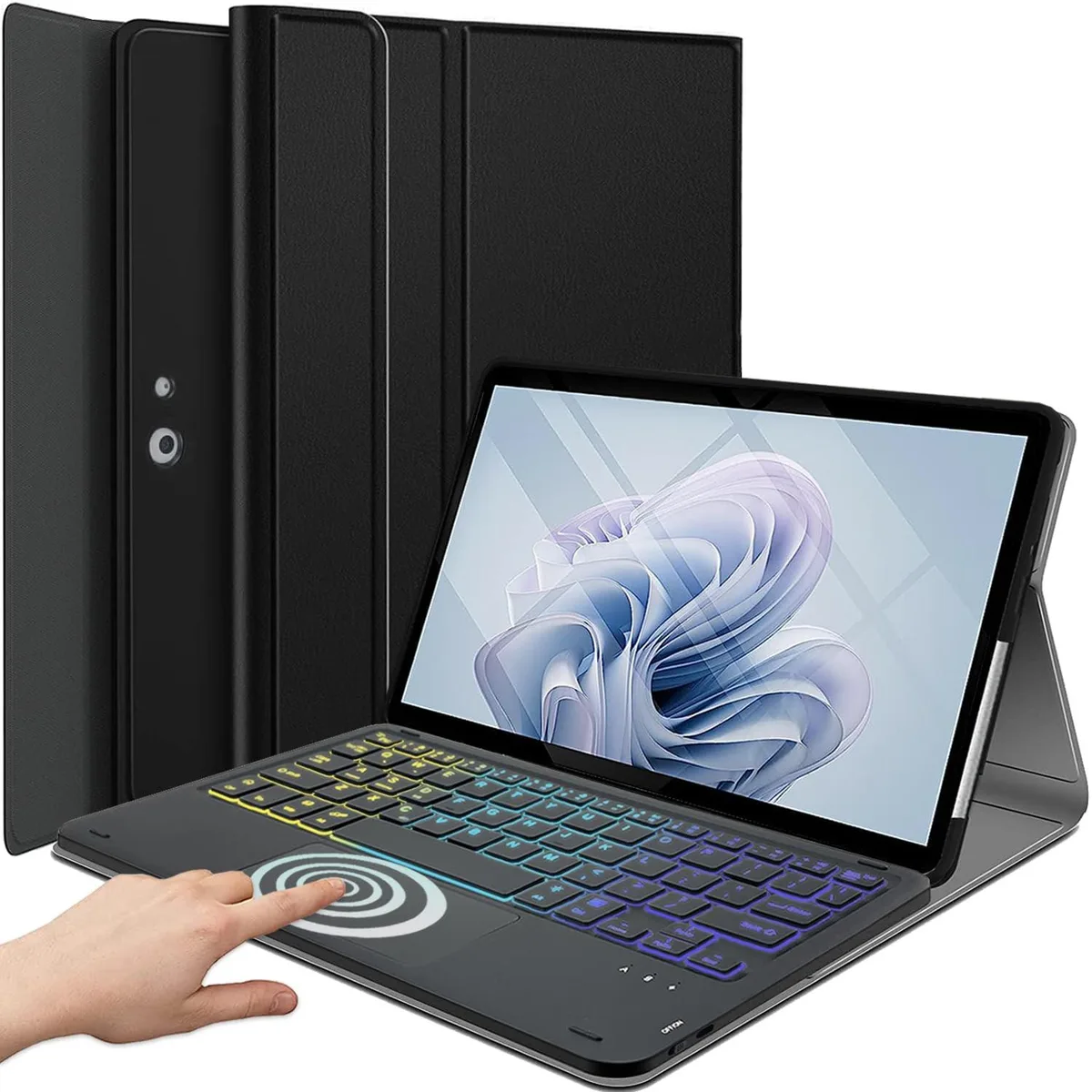 Alphacool Alphacool Backlit Touchpad Keyboard Case Surface Go 4 3 2 1 10.5 inch 3-Zone Rainbow Wireless 2 in 1 accessory — product photo