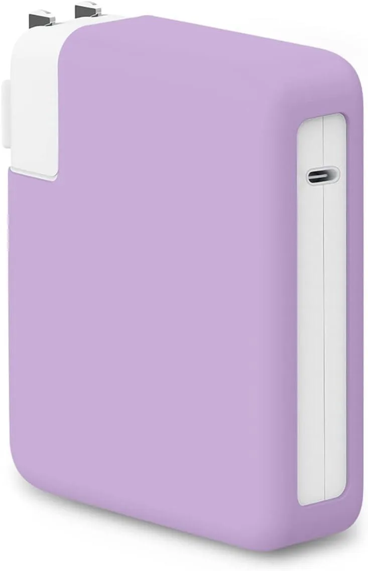 PISKEKAT PISKEKAT Silicone Charger Case 140W MacBook Pro 16 Pink Purple — product photo