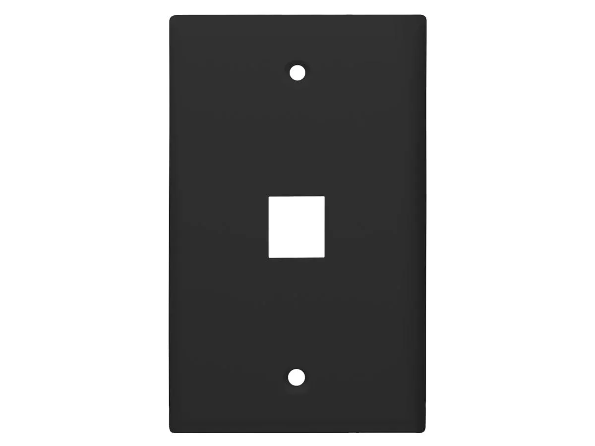Monoprice Inc. Monoprice 148564 Standard Size Keystone Plate 1 Port Black — product photo