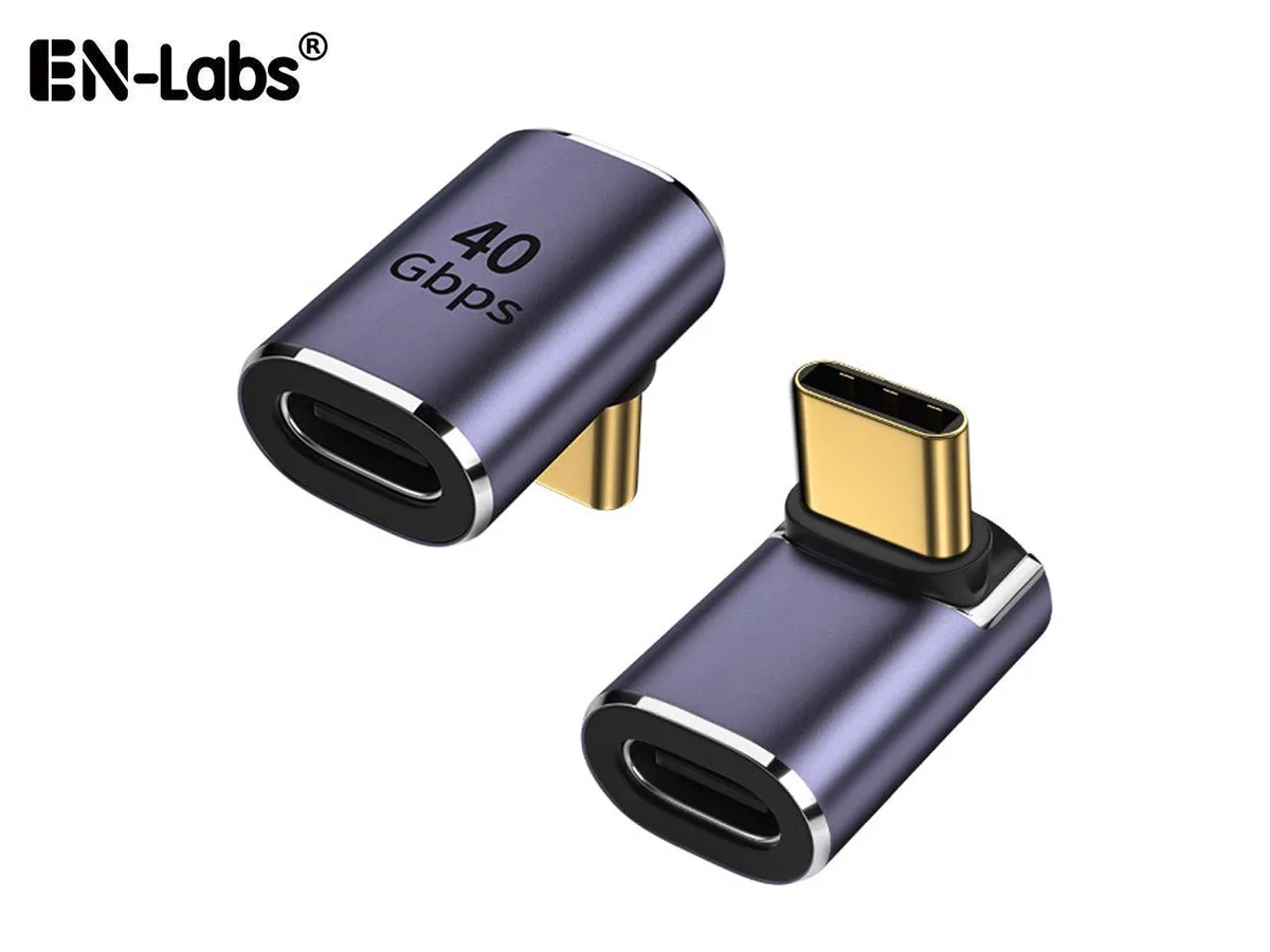 EN-Labs EN-Labs USB 4.0 Type-C 90 Degree Adapter 40Gbps 2 Pack — product photo
