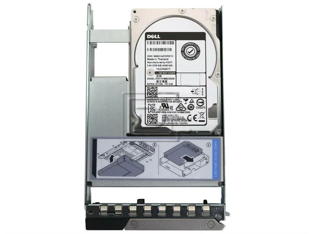 DELL DELL 400-ATJS 1.8TB 3.5" 12Gb/s SAS 10K RPM 512e hybrid internal hard drive — product photo