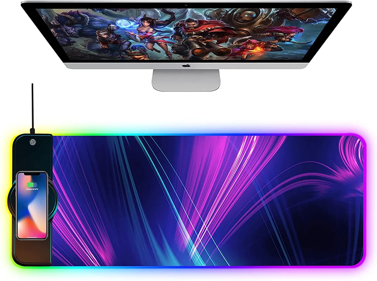 wecheers wecheers Extended RGB Wireless Charging Mouse Pad 10W 10 Modes 300x800mm — product photo