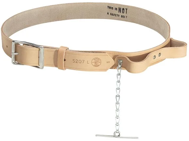 Klein Tools Klein Tools 5207M Leather Tool Belt 1-1/2" 32-40" Waist Black — product photo