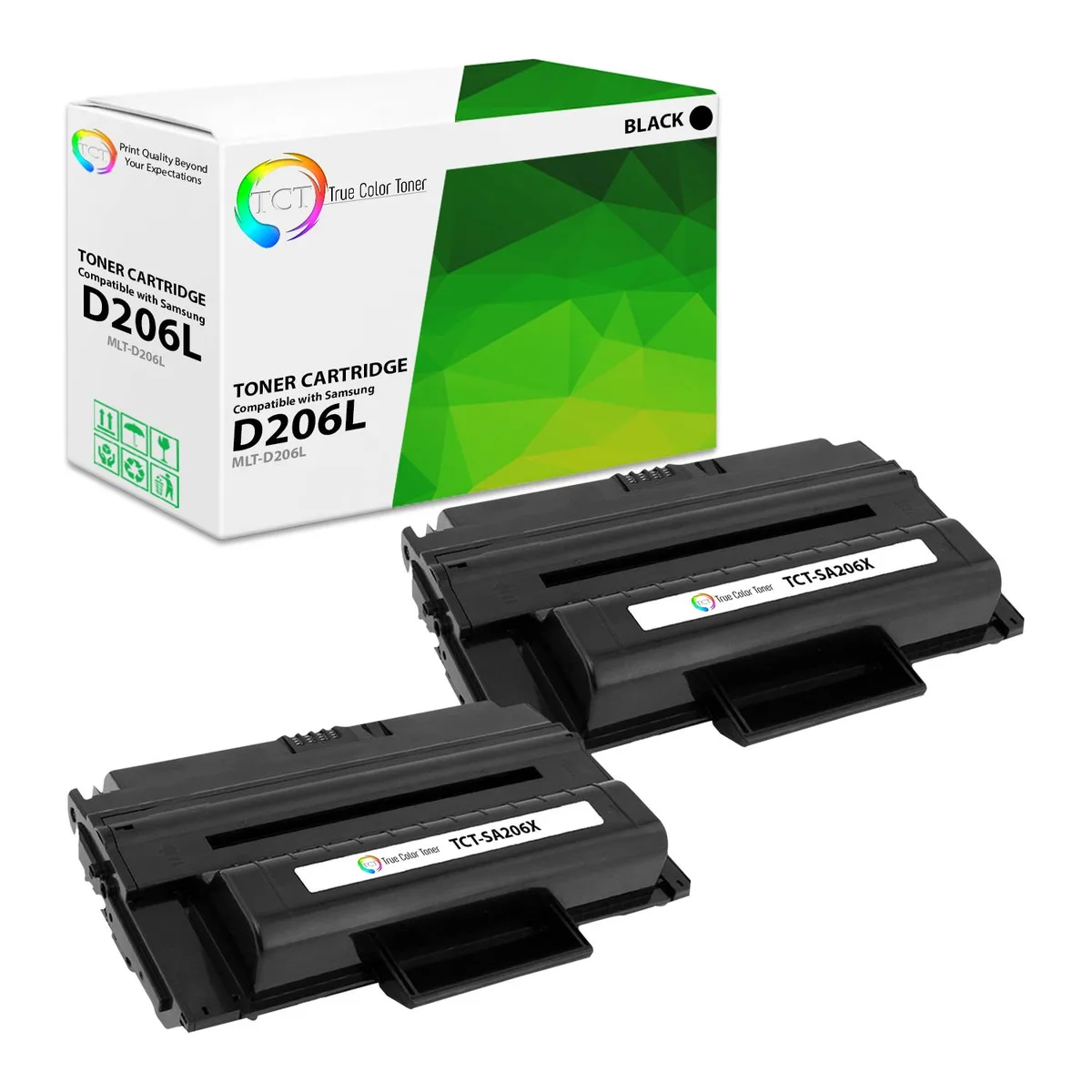 True Color Toner True Color Toner MLT-D206L Black Toner Cartridge 2 Pack 10000 Pages — product photo