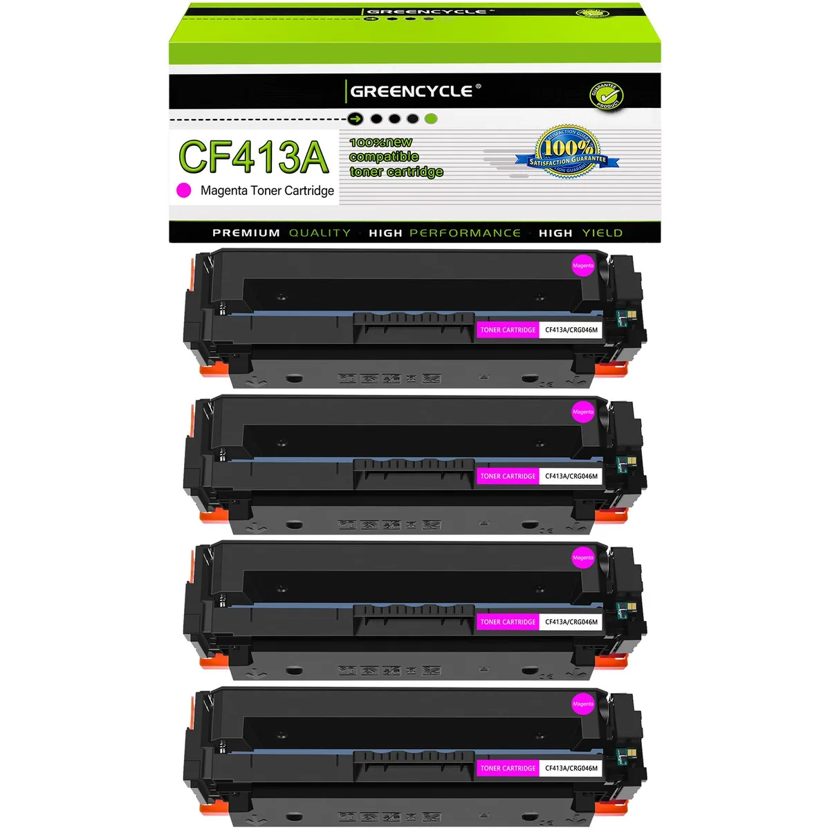 GREENCYCLE GREENCYCLE CF413A Magenta Toner Cartridge 4 Pack — product photo