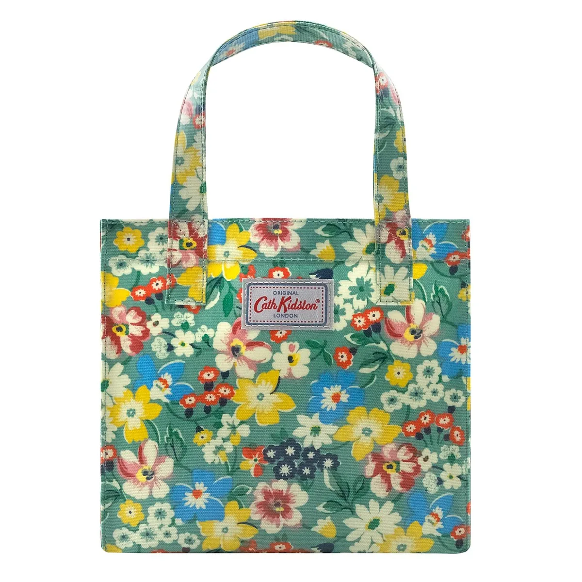 Cath Kidston Cath Kidston Small Bookbag S Size Portland Flowers Sage Green Oilcloth Tote 21.5 x 20 x 9 cm — product photo