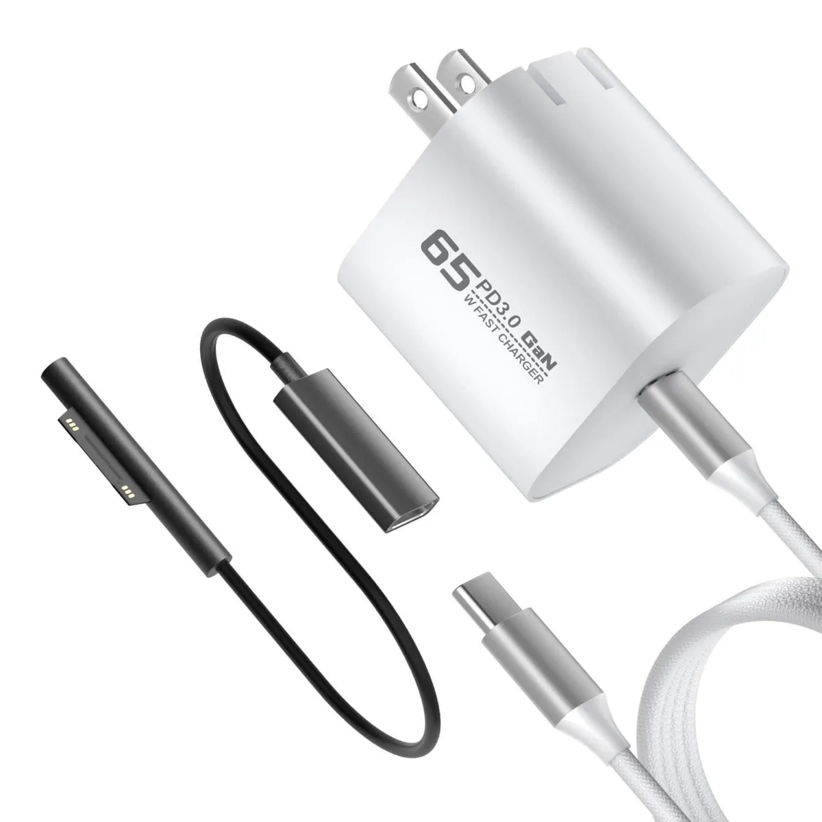 DELL DZ65200325 65W USB-C charger with Surface connector — product photo