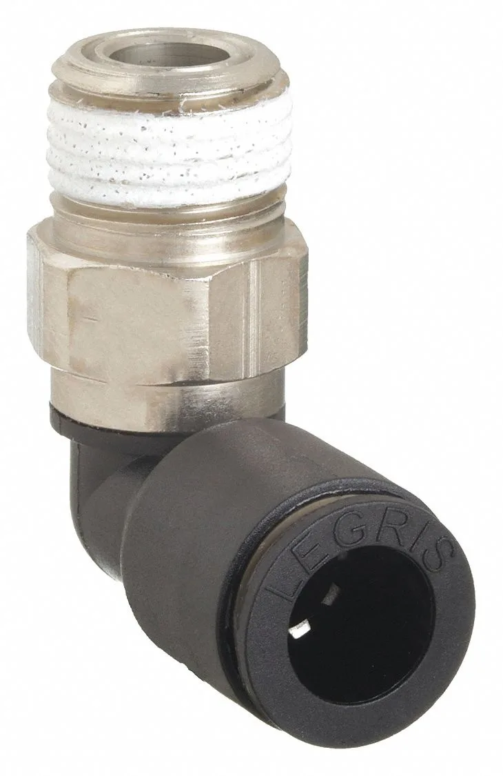 Legris Legris 3109 08 14 Male Elbow 1/4 NPT Push-Fit 5/16 Tube Black PK10 — product photo