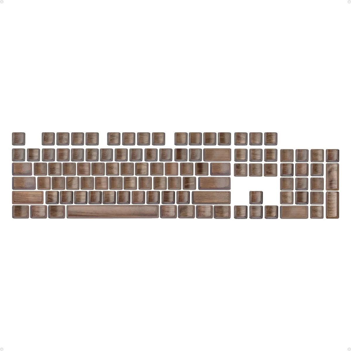 Loha Custom Loha Custom Black Walnut Wood Keycaps 104-Key OEM Profile MX-Style — product photo