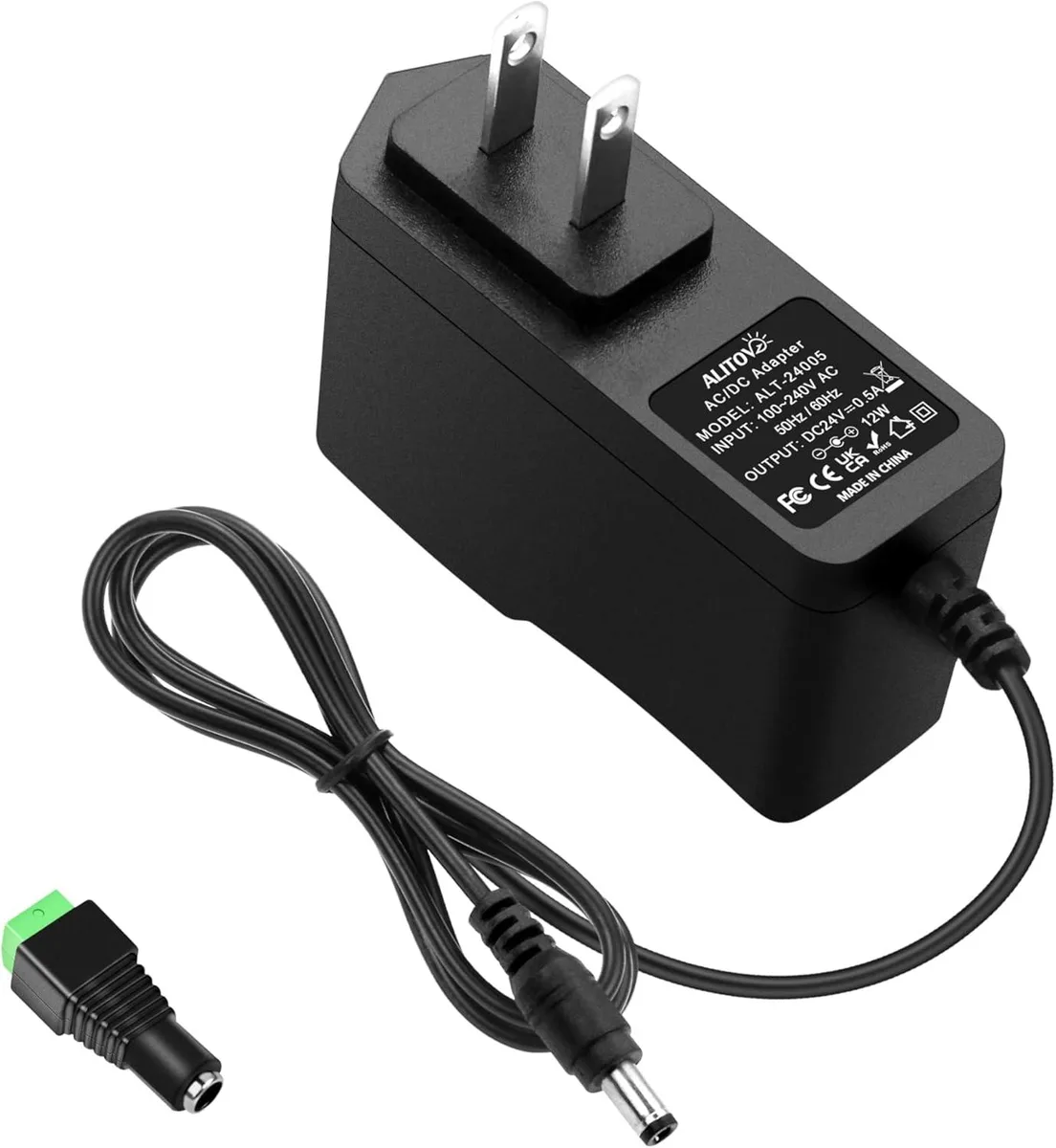 Kenuco Kenuco 24V .5A 12W AC/DC power adapter 5.5×2.5mm barrel — product photo