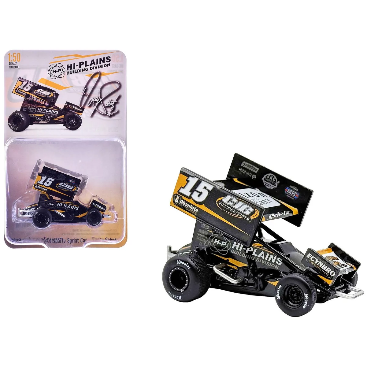 ACME ACME Winged Sprint Car #15 Donny Schatz CJB Hi-Plains Black 1/50 Diecast — product photo