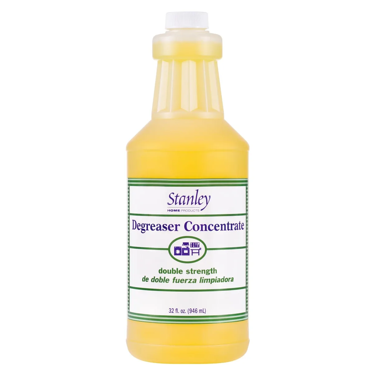 White 32 oz Stanley Degreaser Concentrate bottle with blue label, makes 64 gallons solution