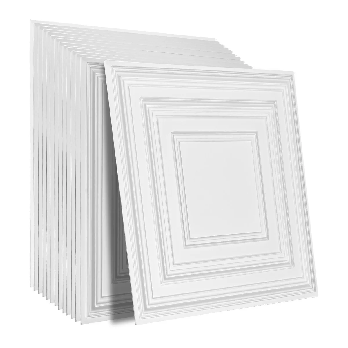 VEVOR VEVOR DH-01 Ceiling Tiles 12-Pack 24x24in White PVC 0.83in Thick — product photo