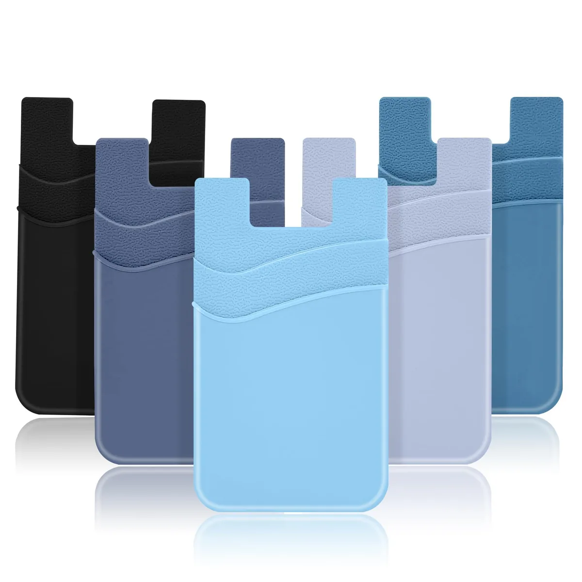  SHANSHUI Phone Card Holder Silicone Multi 5 Pack — product photo
