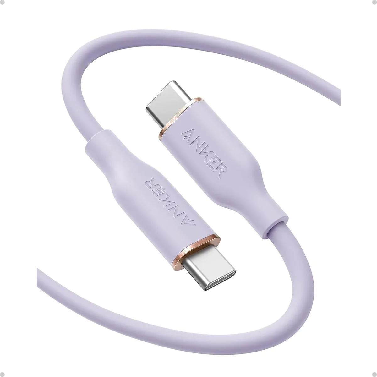 Anker Anker A8553 USB-C cable 240W purple 6 ft — product photo