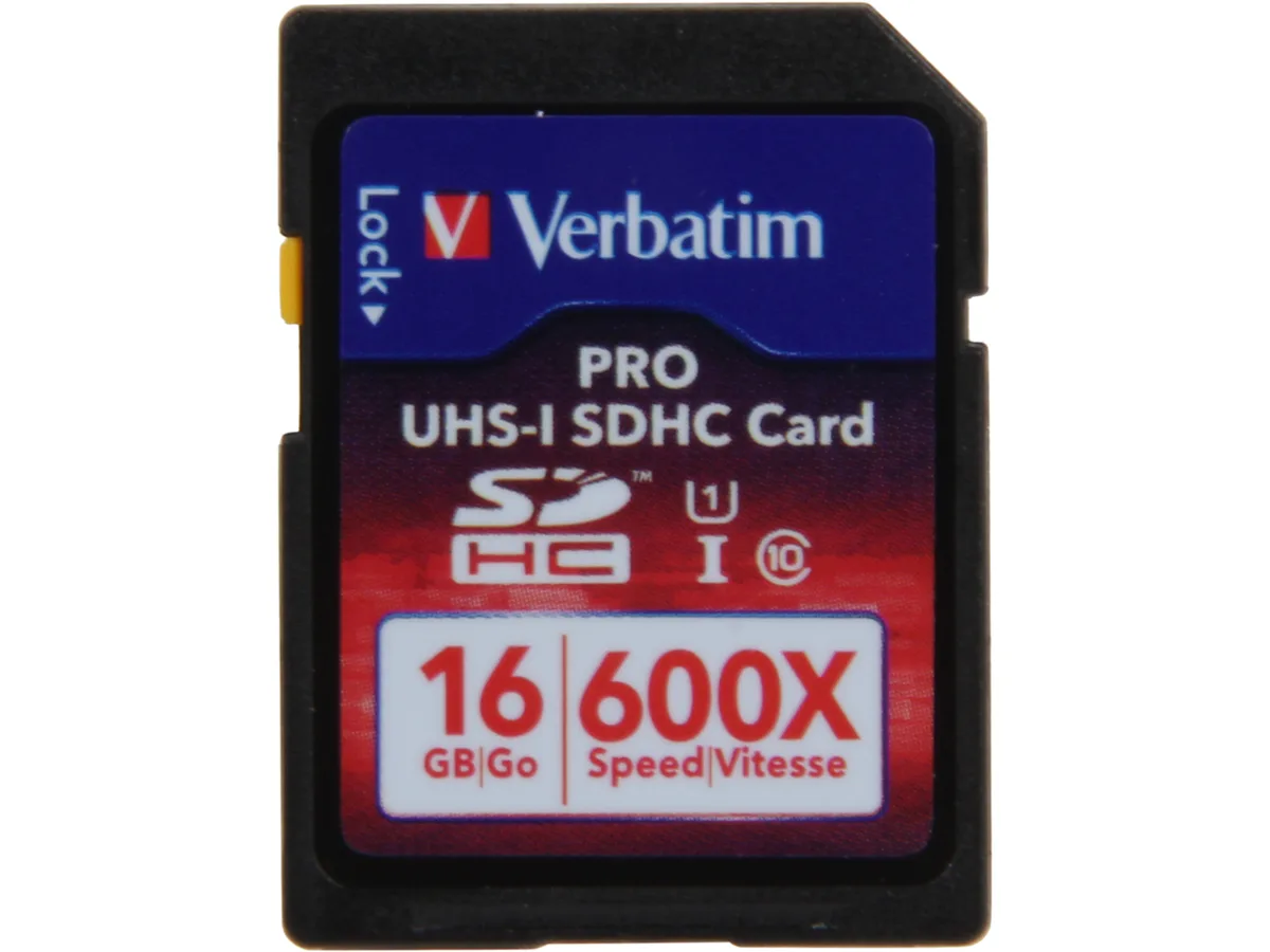 VERBATIM Verbatim 98046 PRO 16GB SDHC UHS-I U1 Class 10 memory card — product photo