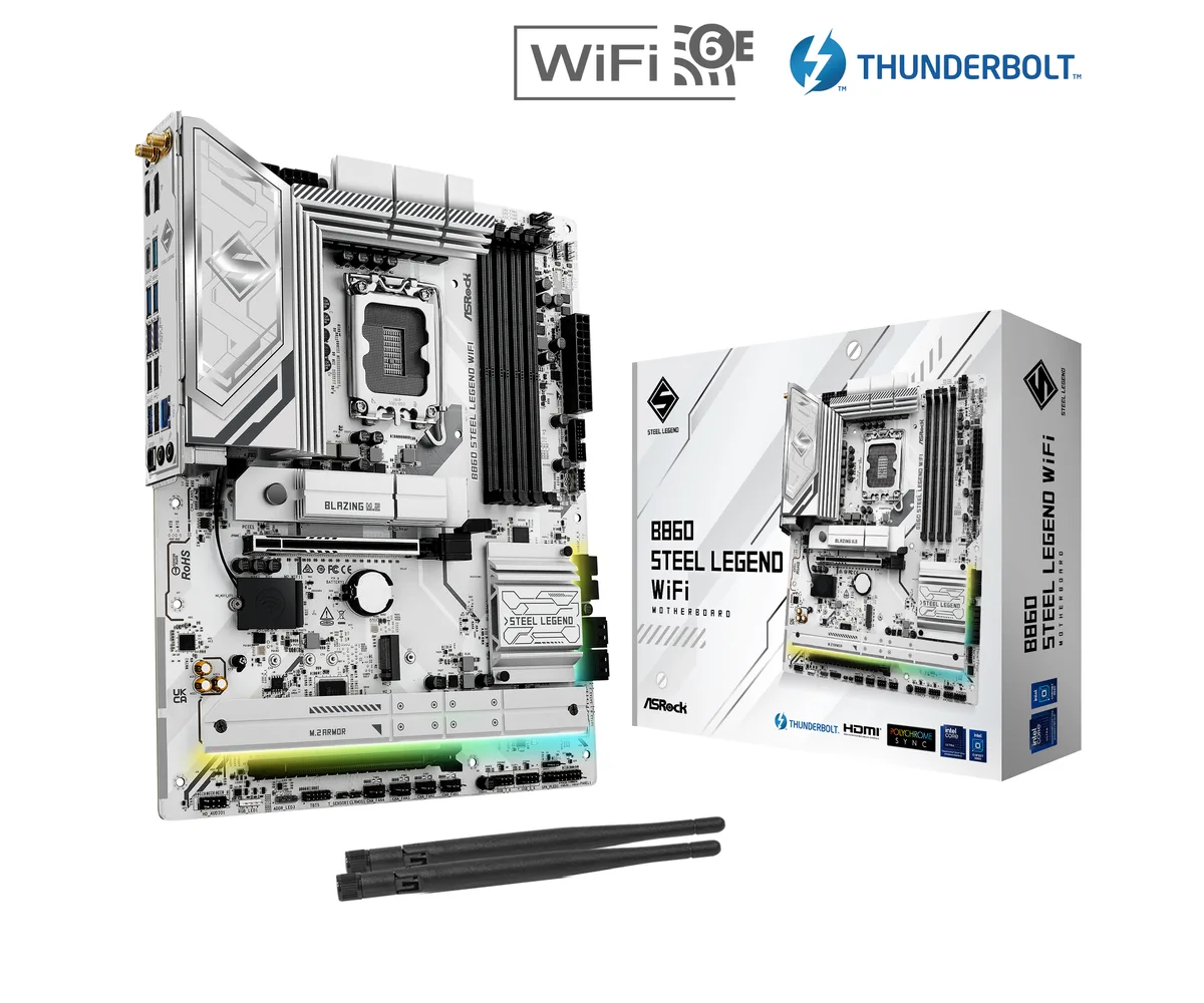 ASRock ASRock B860 Steel Legend WiFi Intel motherboard — product photo