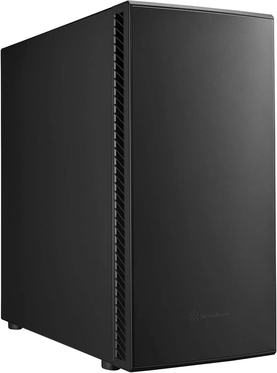 SilverStone Seta Q1 mid-tower chassis with sound-dampening front bezel and top panel, USB-C front I/O