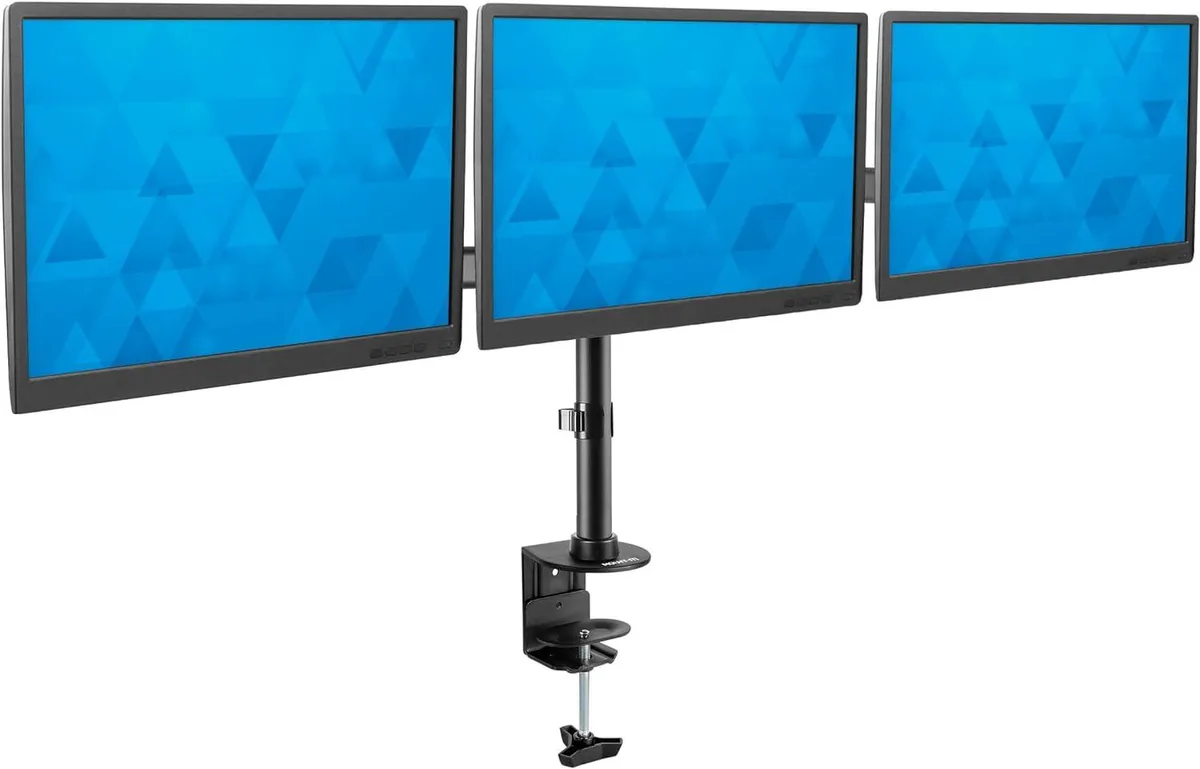 PISKEKAT PISKEKAT Triple Monitor Mount 13-27" VESA 75/100 17.6 lbs/arm Black — product photo