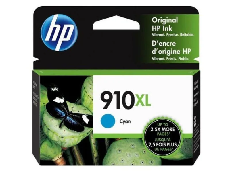 HP HP 910XL High Yield Cyan Original Ink Cartridge 3YL62AN ~825 pages — product photo