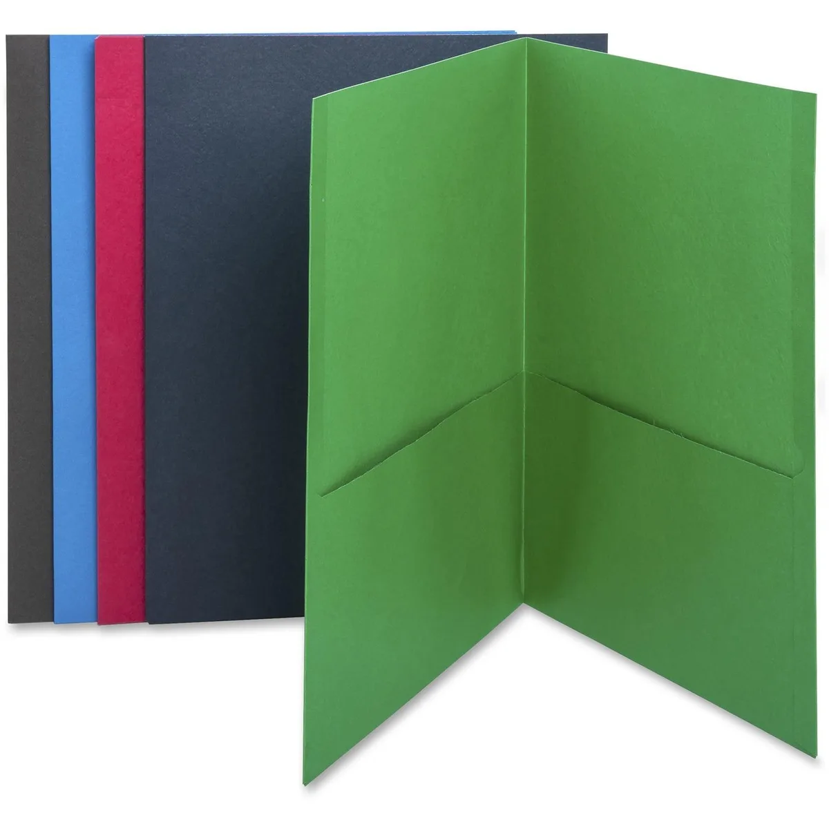 Business Source Business Source 78502 2-Pocket File Folder Letter 125 Sht Cap 25/BX — product photo
