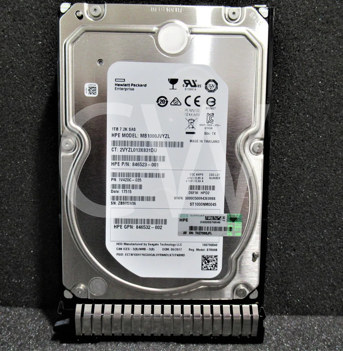 HPE HPE MB1000JVYZL 1TB 7.2K 12Gb/s SAS 3.5" internal hard drive — product photo