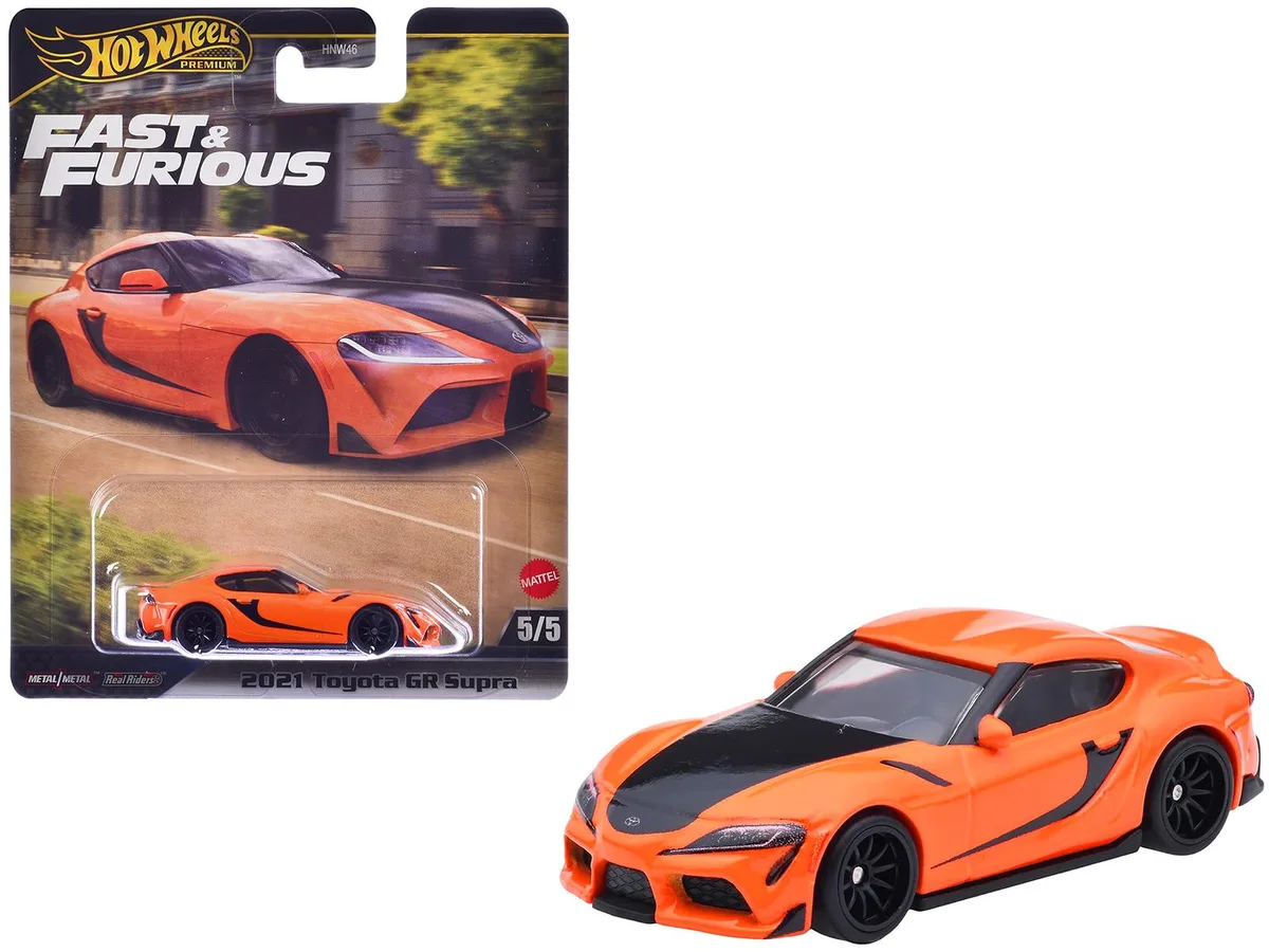 Hot Wheels Hot Wheels 2021 Toyota GR Supra F9 Fast &amp; Furious Orange Black Diecast Hobby Collectible 2.75 inches — product photo