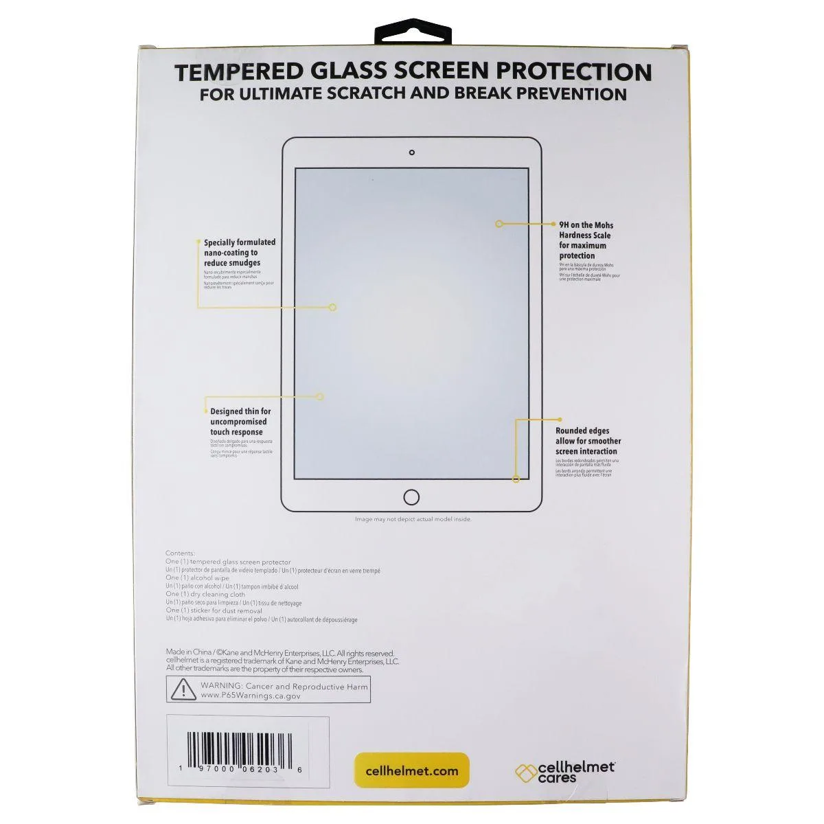 CellHelmet CellHelmet Tempered Glass Screen Protector for Samsung Galaxy Tab S9+ 12.4 in (2023) Clear — product photo