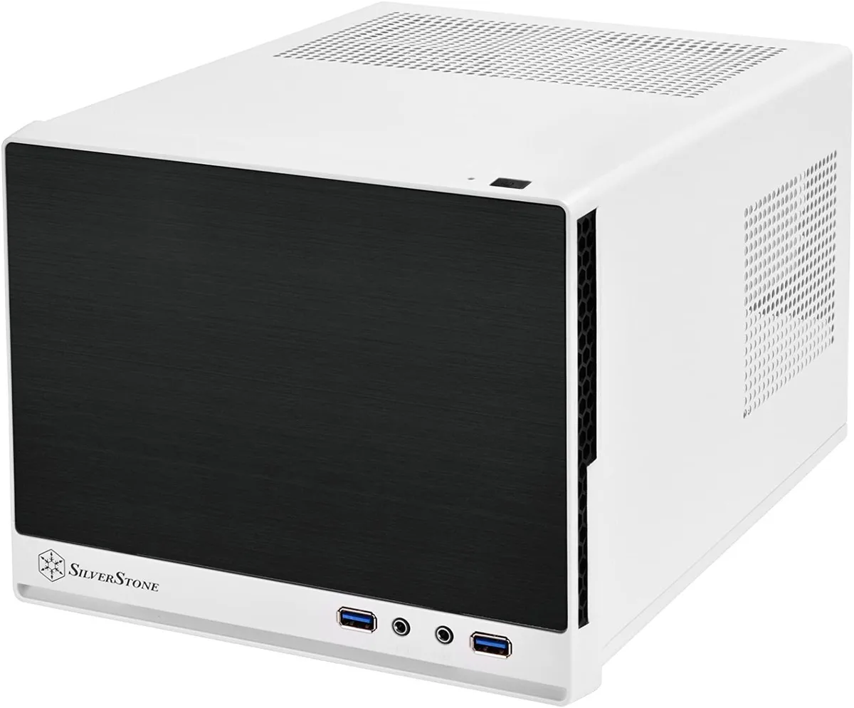 Silverstone Technology SilverStone Technology SG13 Ultra Compact Mini-ITX PC Case White &amp; Black — product photo