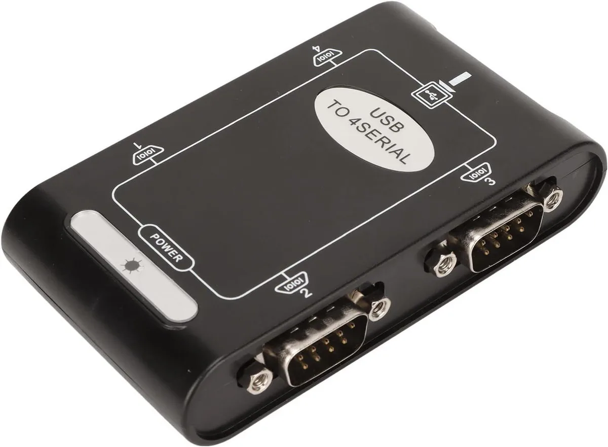 Werleo Werleo USB to Serial Adapter 4 RS232 Ports COM Reserve Black — product photo