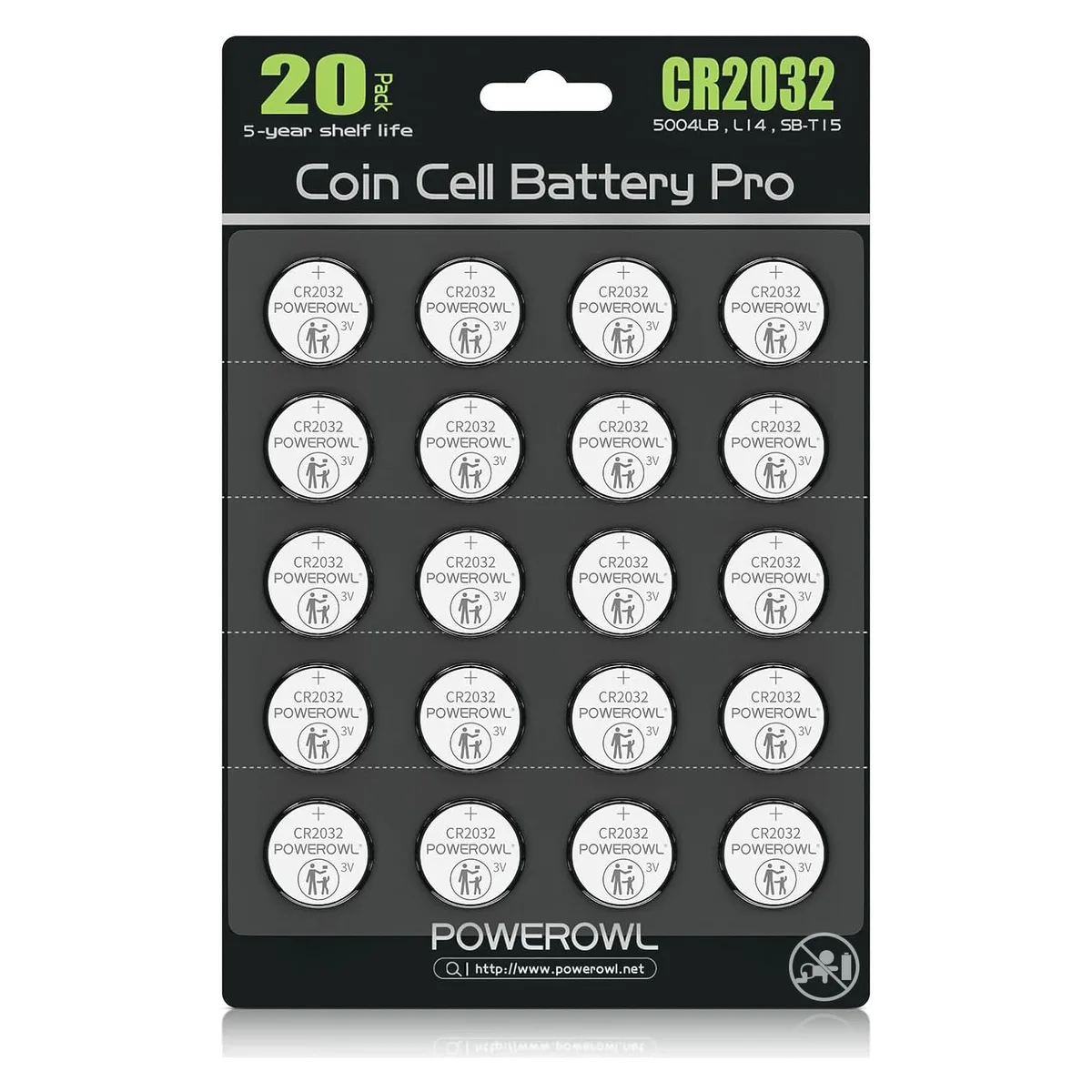 No Sew No Sew Cr2032 20-pack 3 V lithium standard battery — product photo