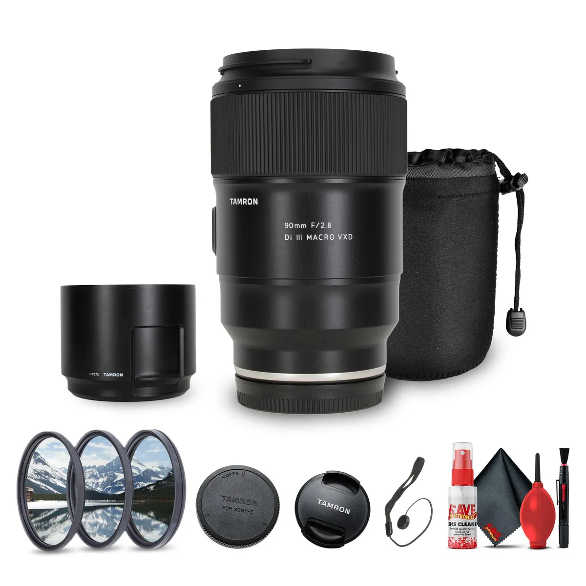 Tamron Tamron 90mm f/2.8 Di III VXD Macro Lens for Sony E Bundle — product photo