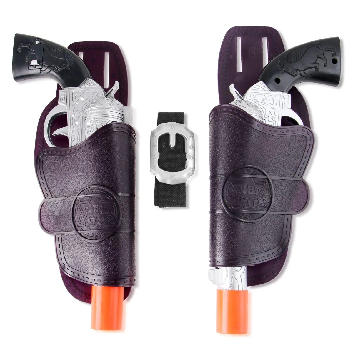 Kids Western Dual Cowboy Pistols Belt Holster Set 11 — product photo
