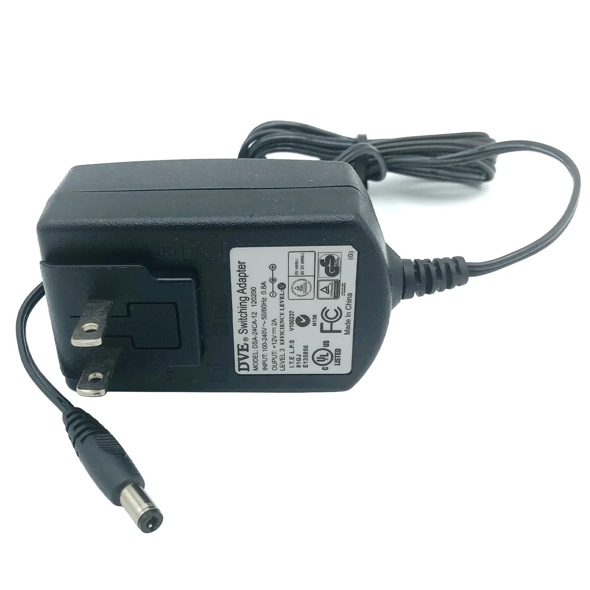 DVE DVE DSA-24CA-12 120200 power adapter 12V 2A 24W 5.5mm — product photo