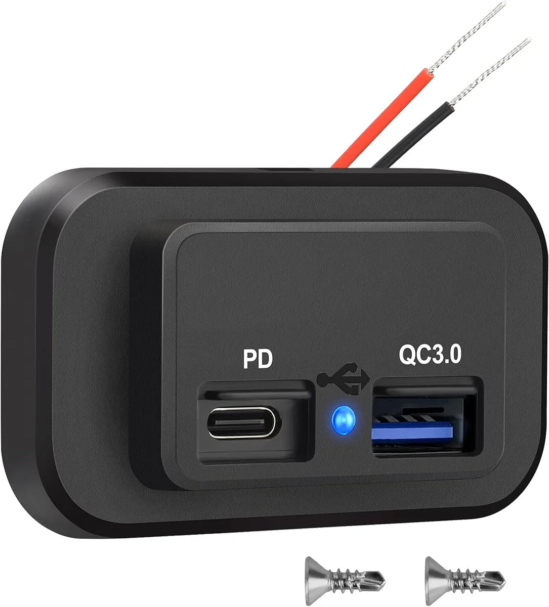 KINGARD KINGARD 12-24V USB Outlet QC3.0 PD3.0 18W Surface Mount — product photo