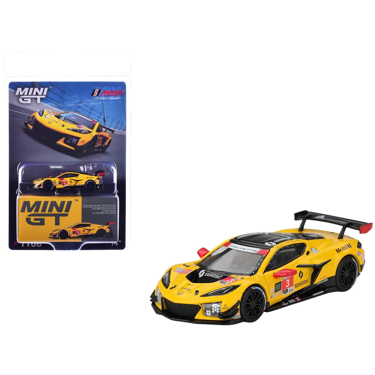 True True Chevrolet Corvette Z06 GT3.R #3 2nd Place Daytona 2025 1/64 Diecast — product photo
