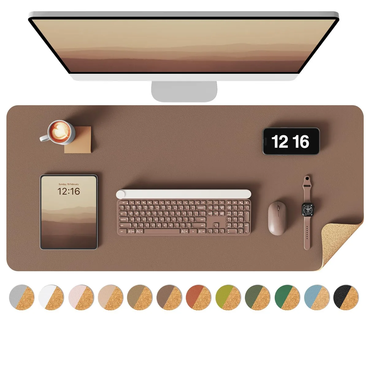  Keychron AM02449 Desk Pad 31.5x15.7 Coffee Cork — product photo