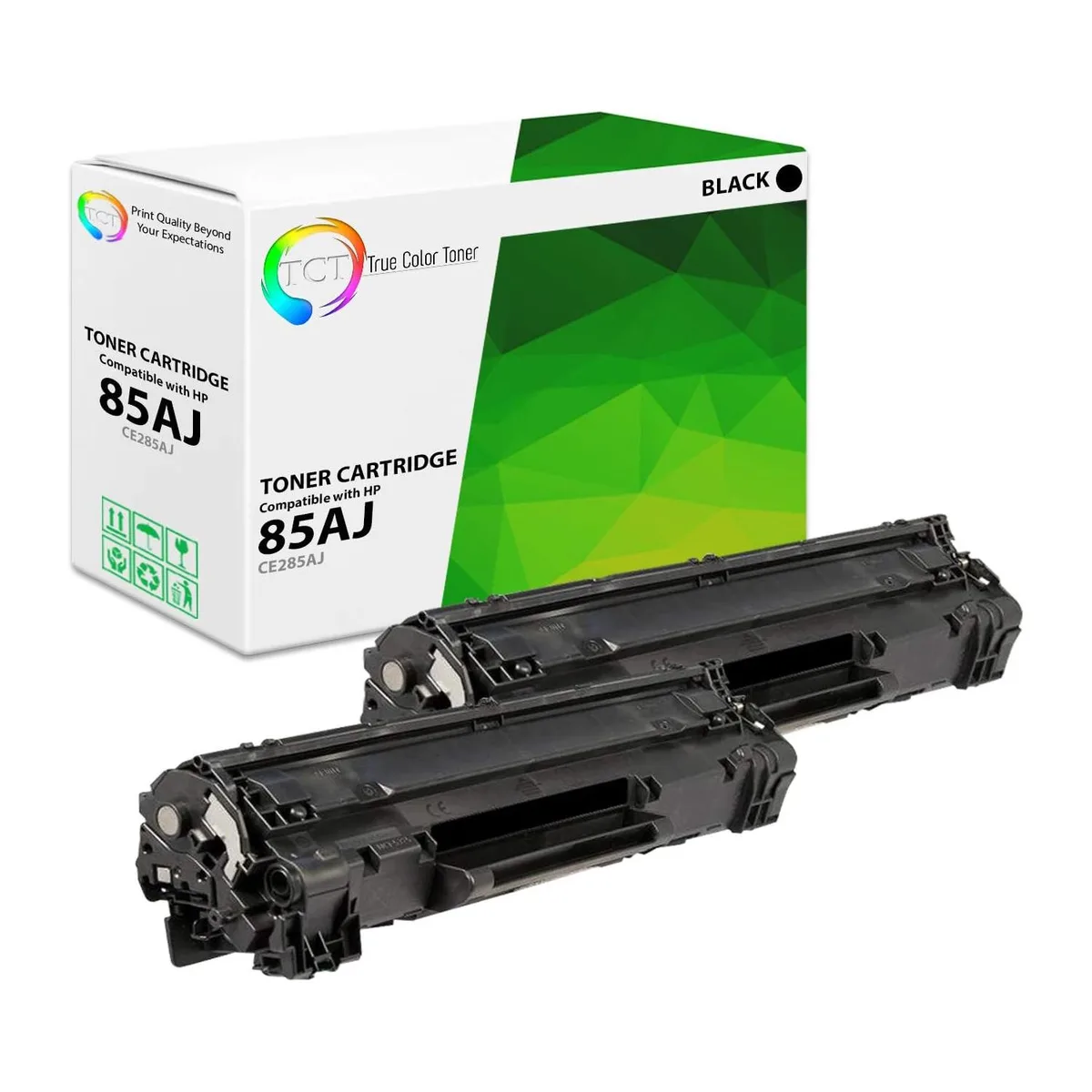 True Color Toner True Color Toner CE285A 2-Pack Black High Yield Toner Cartridge 3200 Pages — product photo