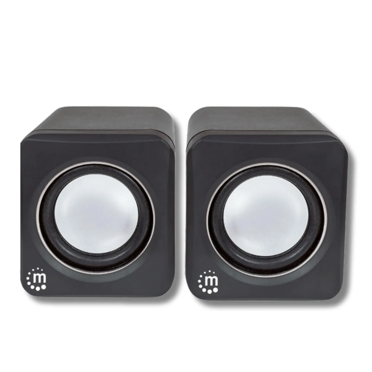 Manhattan 2600 Series USB Speakers 166898 Black Silver — product photo