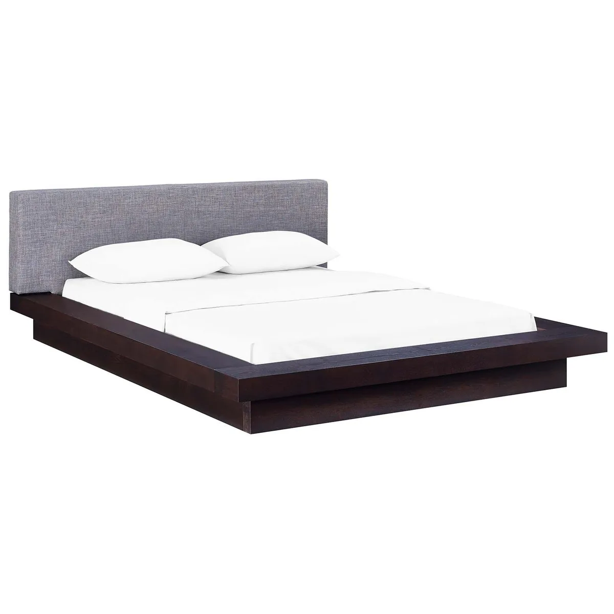 Modway Furniture Modway Furniture Freja Queen Platform Bed Cappuccino Gray 93.5"L x 76"W x 31"H — product photo