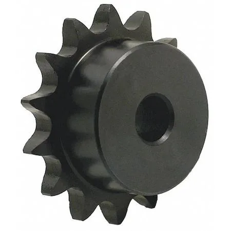 Steel sprocket, 21 teeth, black oxide finish, 5/8 inch plain bore