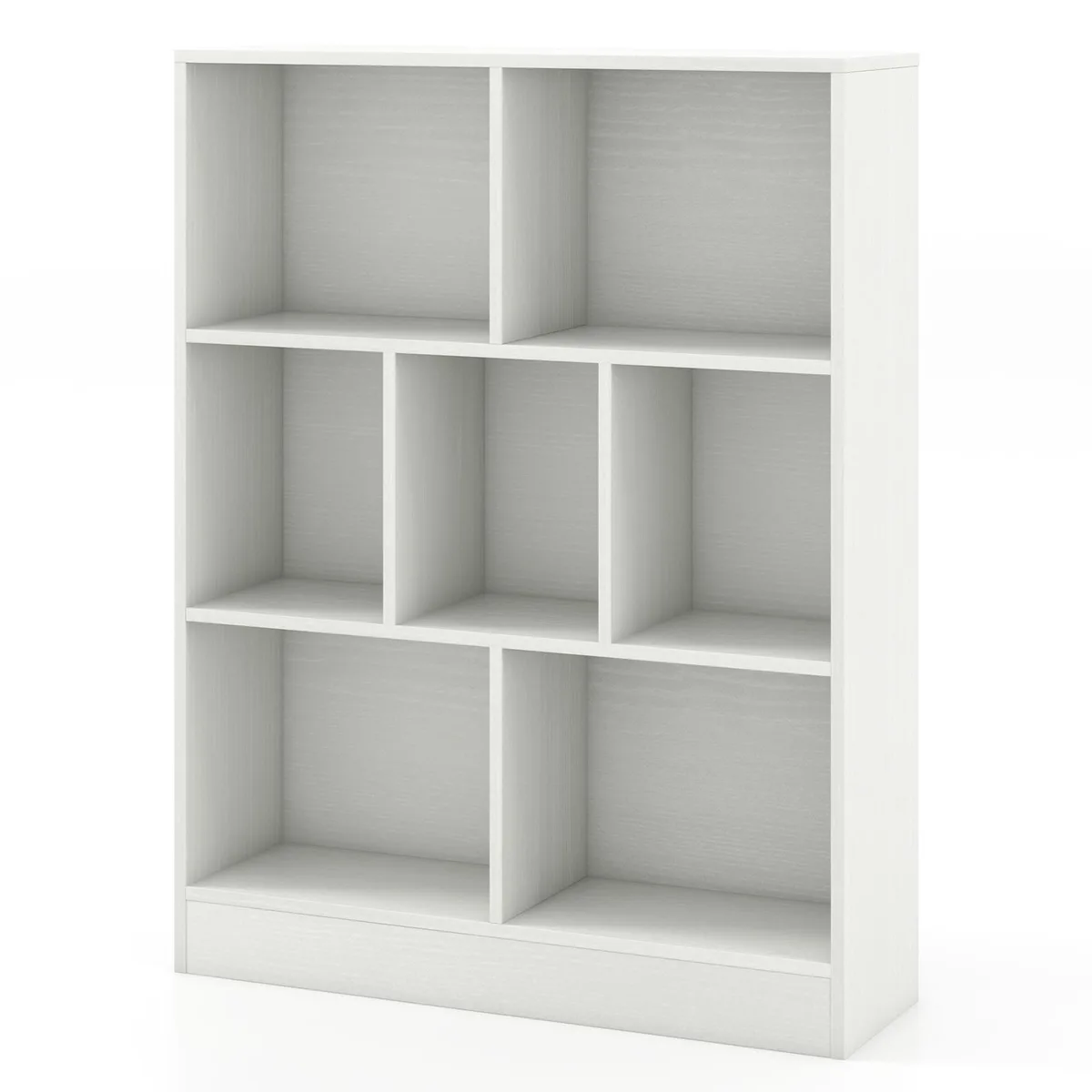 SlickBlue SlickBlue 7-Section Freestanding Bookshelf White 31.5x9.5x41 inches — product photo