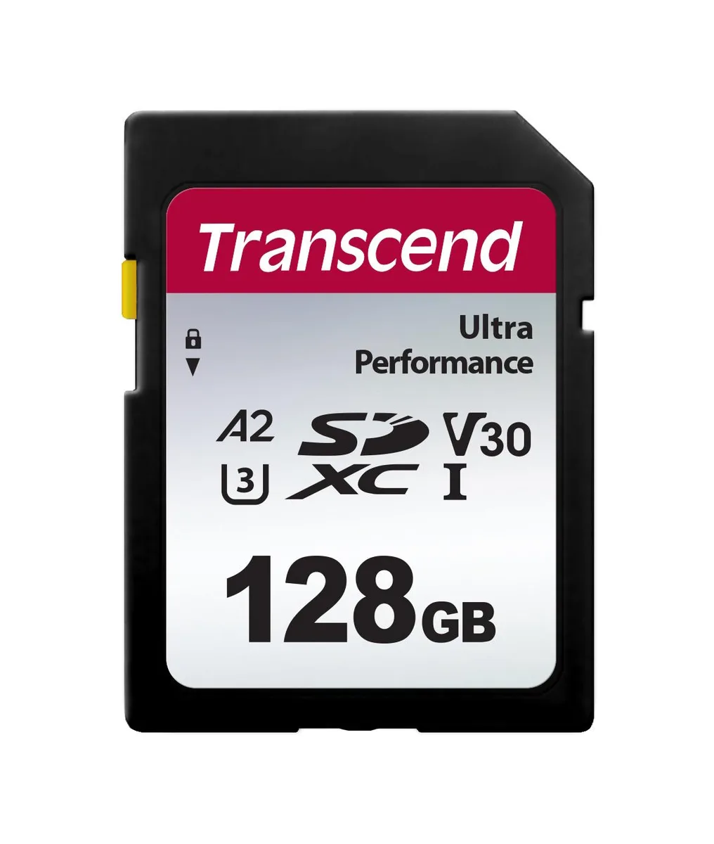 Transcend Transcend SD 340S UHS-I U3 V30 A2 128GB memory card — product photo
