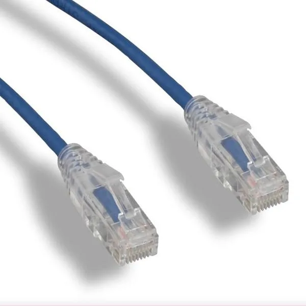 FireFold FireFold C6SLIM-1-BLU Cat6 Slim Ethernet Patch Cable Blue 1ft 28 AWG Shielded — product photo