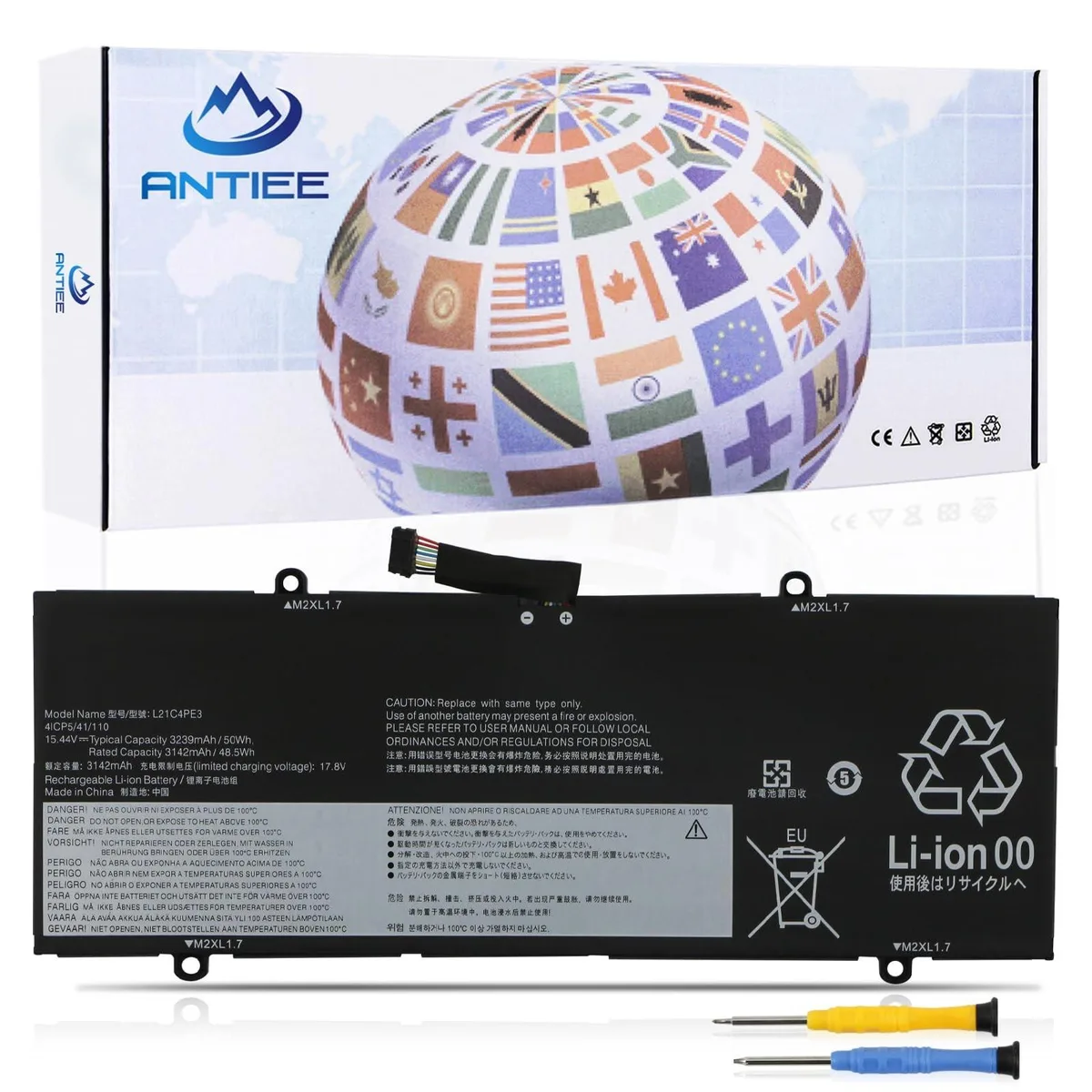 Barrow Mods Barrow Mods 2 in 1 Accessory Battery 15.44V 50Wh for Lenovo IdeaPad Duet 5 12IAU7 12IRU8 — product photo