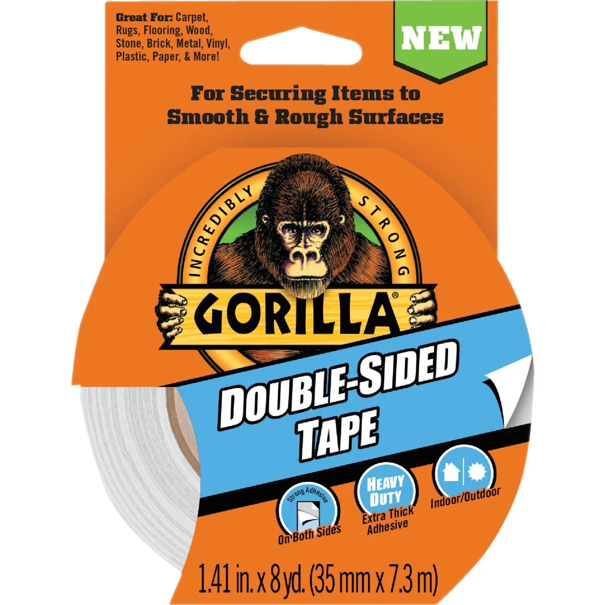 Gorilla Gorilla 100925 Double-Sided Duct Tape White 1.41 in x 24 ft — product photo