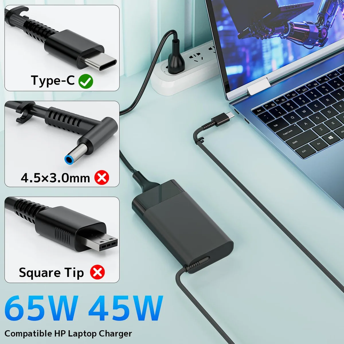  DELL ADP-PD65W-C 65W USB-C AC Adapter (L32392-001) — product photo